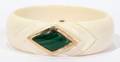 070328 MALACHITE AND IVORY CUFF BRACELET