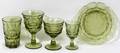 070315 FOSTORIA GREEN GLASS SET ARGUS 63 PCS