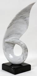 111483 CONTEMPORARY MARBLE SCULPTURE OF A SWAN H 16