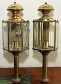 111461 CARRIAGE LAMPS WITH GLASS PANELS TWO H 23
