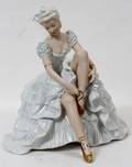 111457 GERMAN PORCELAIN BALLERINA C 1930 H 10