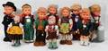 111454 HUMMEL DOLLS 10 RUBBER AND CERAMIC HEADS