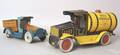 Two Strauss painted tin trucks ca 1920s