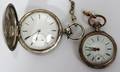 102310 REMONTOIR AND CHARPIER SILVER POCKET WATCHES