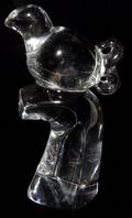 101387 ORREFORS CRYSTAL FIGURE OF A PERCHED BIRD