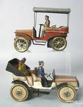Two German painted tin cars early 20th c