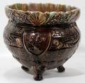 092375 WELLER GLAZED POTTERY JARDINIRE 19TH CENTURY