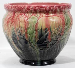 092367 ROSEVILLE POTTERY JARDINIRE H 9 12 DIA 11