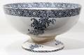 091451 MADDOCKS BLUE  WHITE TRANSFERWARE PUNCH BOWL