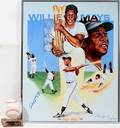 090349 WILLIE MAYS AUTOGRAPHED BASEBALL AND RON LEWIS