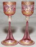 081377 MOSER CRYSTAL CENTAUR CORDIAL GLASSES TWO