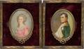 072417 GERMAN OVAL PRINTED MINIATURE PORTRAITS