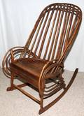 071470 AMERICAN FOLK ART BENTWOOD ROCKING CHAIR C 19