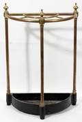071459 BRASS  IRON UMBRELLA STAND EARLY 20TH C H 2