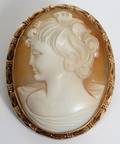 062387 VICTORIAN SHELL CAMEO PINPENDANT