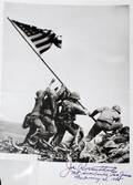 120425 JOE ROSENTHAL SIGNED BLACKWHITE IWO JIMA PHOTO