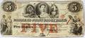 110398 CANADIAN 1849 5 NOTE 24901PAPER CURRENCY
