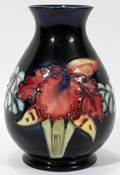 102375 MOORCROFT ART POTTERY ORCHID VASE H 6