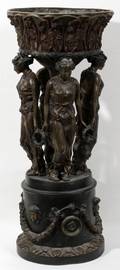 102353 FRENCH STYLE BRONZE PLANTER H 35 DIA 15