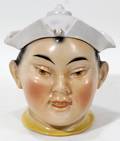 102367 AUSTRIAN PORCELAIN FIGURAL TOBACCO JAR C 1900