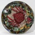102365 PALISSY WARE MAJOLICA CRAB PLAQUE