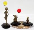 101406 MALCOLM MORAN 20TH C GILT METAL FIGURES