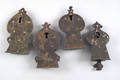 Four Pennsylvania wrought iron grab locks 18th c
