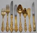 091506 GOLD TONE FLATWARE 234 PIECES