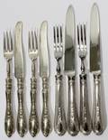 091503 EASTERN EUROPEAN 800 SILVER DESSERT SETS 12