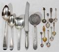 091484 N VERNON COIN SILVER SPOON PLUS 13 OTHER PCS