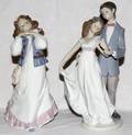 081408 LLADRO PORCELAIN FIGURES TWO H 10  11