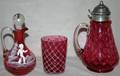 081399 VICTORIAN CRANBERRY GLASS 19TH C