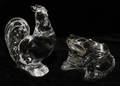 081392 BACCARAT CRYSTAL ROOSTER  FROG 3  4 34