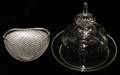 081391 CRYSTAL CHEESE KEEPER  DISH C 1850