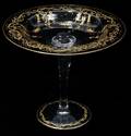 081385 VENETIAN GLASS COMPOTE C 1900 H 6 DIA 7