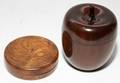 081382 BURL WALNUT BOX  WOOD APPLE