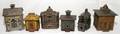 072460 CAST IRON STILL BANKS C 1900 6 PLUS 1 HOUSE