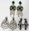 062437 KENNETH J LANE COSTUME EARRINGS TWO PAIRS