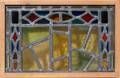 120490 LEADED  STAINED GLASS WINDOW 10 34 X 14