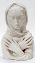 111559 DUTCH BISQUE BUST OF THE MADONNA H 9 W 5