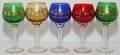 111554 VENETIAN GLASS WINES SET OF FIVE H 6 12