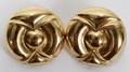 080400 ITALIAN 14 KT YELLOW GOLD EARRINGS PR DIA 1