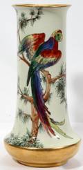 070463 BAVARIAN HAND PAINTED PORCELAIN VASE H 12