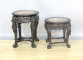 Two Chinese marble top stands