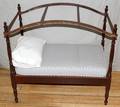 112500 ANTIQUE STYLE MAHOGANY CANOPY DOLLS BED