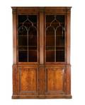 George III Style Mahogany Breakfront Cabinet