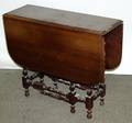 102447 JACOBEAN MAHOGANY DROP LEAF TABLE C 1940
