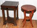 092477 OAK  MAHOGANY STAINED WOOD STANDS