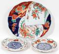 081493 JAPANESE IMARI PORCELAIN 19TH C THREE PIECES