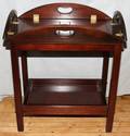 080447 THE BOMBAY CO MAHOGANY BUTLERS TABLE H 31